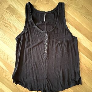 Free People oversized cotton tank in Navy sz M